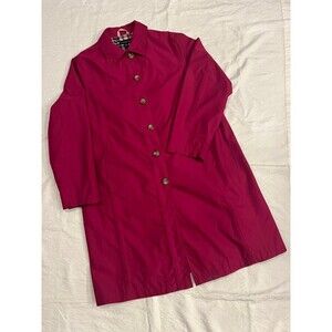 Lands’ End Trench 1X Cranberry Coat Jacket
